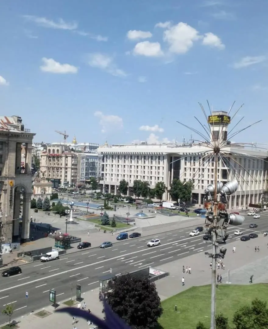 Independence Square - Khreschatyk. View On Independence Sq. Fountains Kyiv