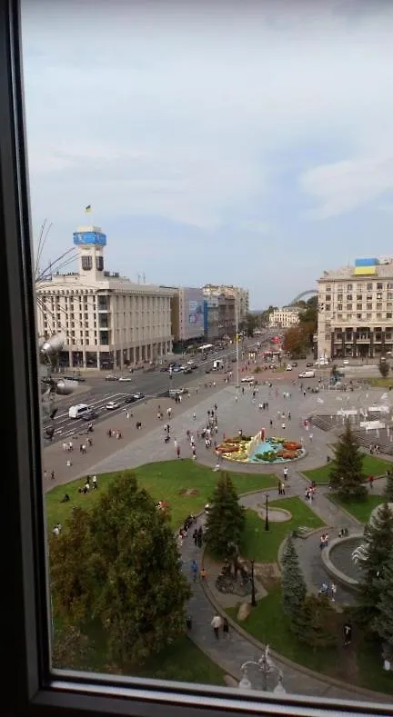 Independence Square - Khreschatyk. View On Independence Sq. Fountains Kiev